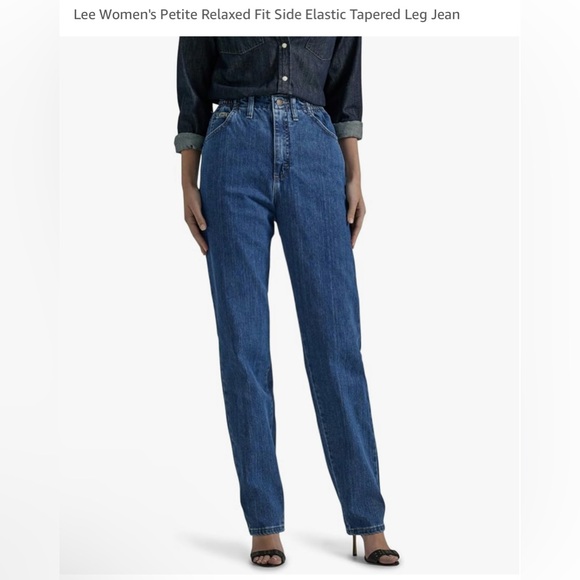 NWT Lee Womens Jeans 18 petite side stretch waist no pocket rear tapered leg y2k - Picture 1 of 5